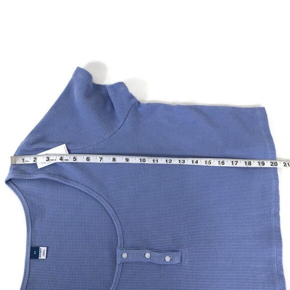 NEW Old Navy Waffle Lounge Short Sleeve Top Women's Plus Size 2X Blue Cropped - Picture 6 of 9